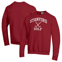 Men's Champion  Cardinal Stanford Powerblend Crewneck Sweatshirt