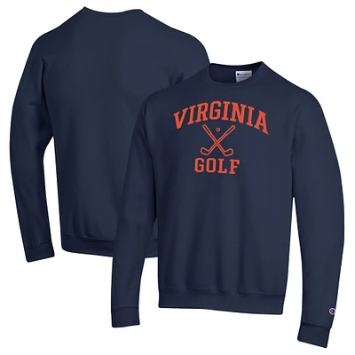 Men's Champion  Navy Virginia Cavaliers Powerblend Crewneck Sweatshirt