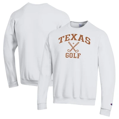 Men's Champion  White Texas Longhorns Powerblend Crewneck Sweatshirt