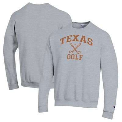Men's Champion  Gray Texas Longhorns Powerblend Crewneck Sweatshirt