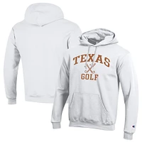 Men's Champion  White Texas Longhorns Icon Golf Powerblend Pullover Hoodie