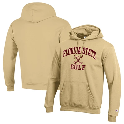 Men's Champion  Gold Florida State Seminoles Icon Golf Powerblend Pullover Hoodie