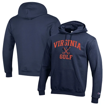 Men's Champion  Navy Virginia Cavaliers Icon Golf Powerblend Pullover Hoodie