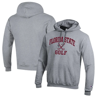 Men's Champion  Gray Florida State Seminoles Icon Golf Powerblend Pullover Hoodie