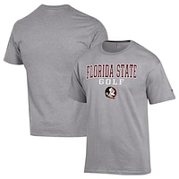 Men's Champion  Gray Florida State Seminoles Short Sleeve T-Shirt