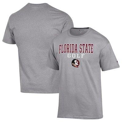 Men's Champion  Gray Florida State Seminoles Short Sleeve T-Shirt