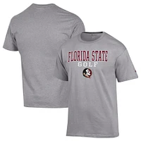 Men's Champion  Gray Florida State Seminoles Short Sleeve T-Shirt