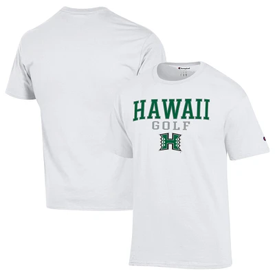 Men's Champion  White Hawaii Rainbow Warriors Short Sleeve T-Shirt