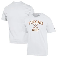 Men's Champion  White Texas Longhorns Icon Golf T-Shirt