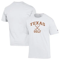 Men's Champion  White Texas Longhorns Icon Golf T-Shirt