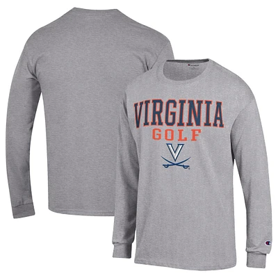 Men's Champion  Gray Virginia Cavaliers Long Sleeve T-Shirt