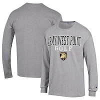 Men's Champion  Gray Army Black Knights Long Sleeve T-Shirt