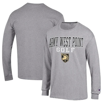 Men's Champion  Gray Army Black Knights Long Sleeve T-Shirt