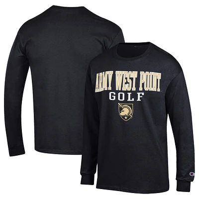 Men's Champion  Black Army Knights Long Sleeve T-Shirt