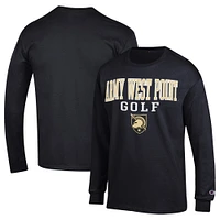 Men's Champion  Black Army Knights Long Sleeve T-Shirt