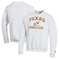 Men's Champion  White Texas Longhorns Powerblend Crewneck Sweatshirt