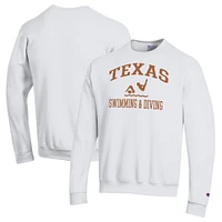 Men's Champion  White Texas Longhorns Powerblend Crewneck Sweatshirt