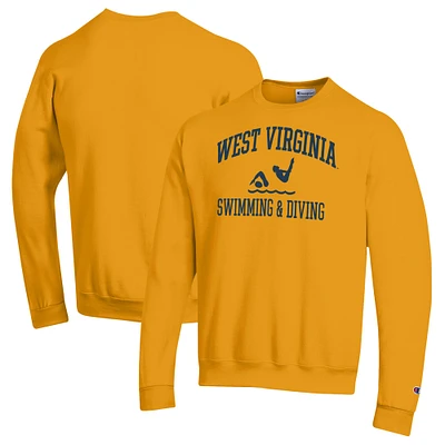 Men's Champion  Gold West Virginia Mountaineers Powerblend Crewneck Sweatshirt