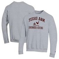 Men's Champion  Gray Texas A&M Aggies Powerblend Crewneck Sweatshirt