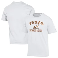 Men's Champion  White Texas Longhorns Swim & Dive Icon T-Shirt