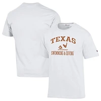 Men's Champion  White Texas Longhorns Swim & Dive Icon T-Shirt