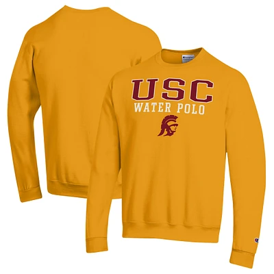 Men's Champion  Gold USC Trojans Powerblend Pullover Crewneck