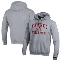 Men's Champion  Gray USC Trojans Powerblend Pullover Hoodie