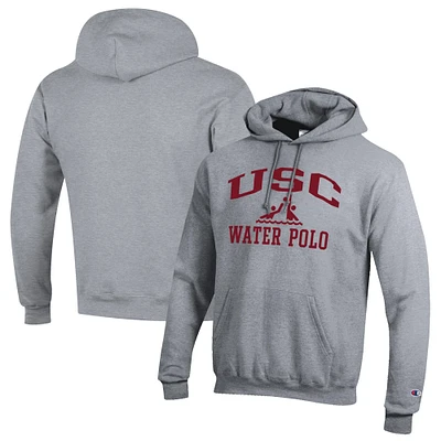 Men's Champion  Gray USC Trojans Powerblend Pullover Hoodie