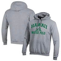 Men's Champion  Gray Hawaii Rainbow Warriors Powerblend Pullover Hoodie
