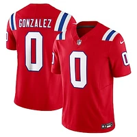Men's Nike Christian Gonzalez Red New England Patriots Alternate Vapor F.U.S.E. Limited Jersey