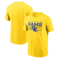 Men's Nike Gold Los Angeles Rams Primetime Helmet Essential T-Shirt