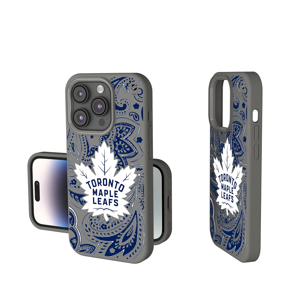 Keyscaper Gray Toronto Maple Leafs Paisley Soft Touch iPhone Case