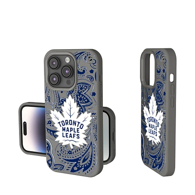 Keyscaper Gray Toronto Maple Leafs Paisley Soft Touch iPhone Case