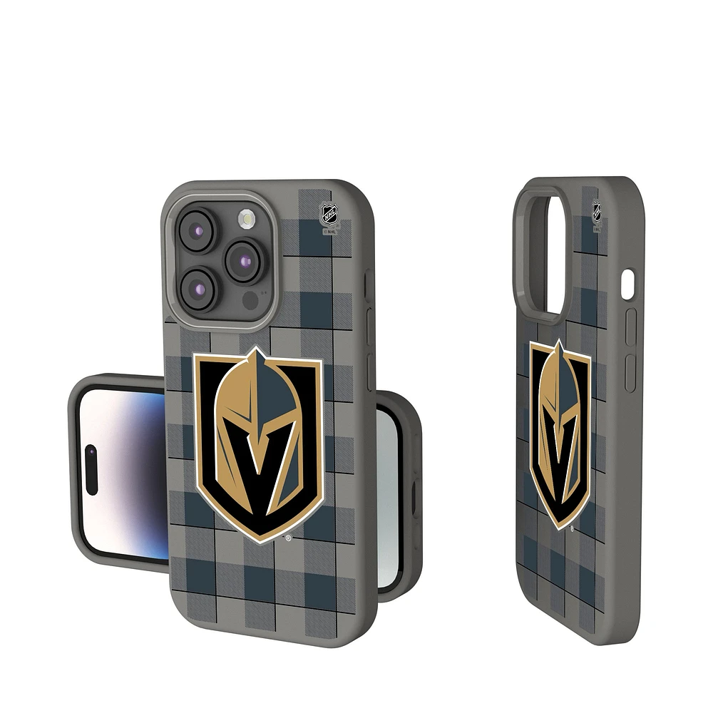 Keyscaper Vegas Golden Knights Plaid Soft Touch iPhone Case