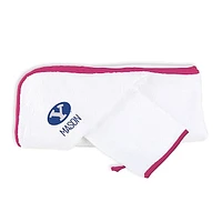Infant Chad & Jake White BYU Cougars Personalized Hooded Towel & Mitt Set