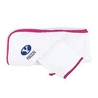 Infant Chad & Jake White BYU Cougars Personalized Hooded Towel & Mitt Set