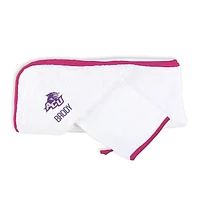 Infant Chad & Jake White Abilene Christian University Wildcats Personalized Hooded Towel & Mitt Set