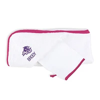 Infant Chad & Jake White Abilene Christian University Wildcats Personalized Hooded Towel & Mitt Set