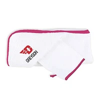 Infant Chad & Jake White Dayton Flyers Personalized Hooded Towel & Mitt Set