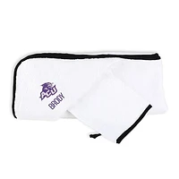 Infant Chad & Jake White Abilene Christian University Wildcats Personalized Hooded Towel & Mitt Set