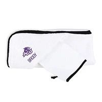 Infant Chad & Jake White Abilene Christian University Wildcats Personalized Hooded Towel & Mitt Set