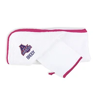 Infant Chad & Jake White American University Eagles Personalized Hooded Towel & Mitt Set