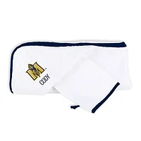 Infant Chad & Jake White Murray St. Racers Personalized Hooded Towel & Mitt Set