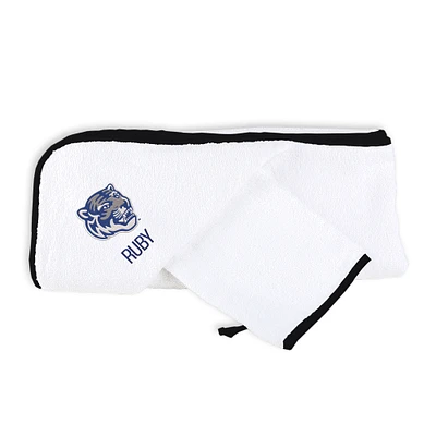 Infant Chad & Jake White Memphis Tigers Personalized Hooded Towel & Mitt Set