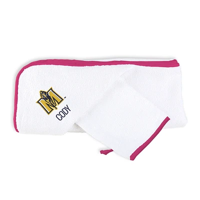 Infant Chad & Jake White Murray St. Racers Personalized Hooded Towel & Mitt Set