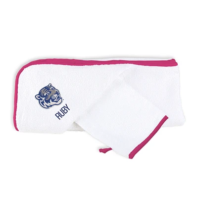 Infant Chad & Jake White Memphis Tigers Personalized Hooded Towel & Mitt Set
