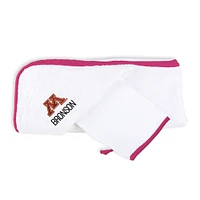 Infant Chad & Jake White Minnesota Golden Gophers Personalized Hooded Towel & Mitt Set