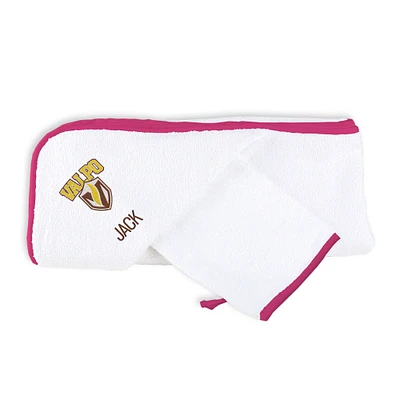 Infant Chad & Jake White Valparaiso University Personalized Hooded Towel & Mitt Set
