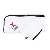 Infant Chad & Jake White Virginia Cavaliers Personalized Hooded Towel & Mitt Set