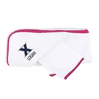 Infant Chad & Jake White Xavier Musketeers Personalized Hooded Towel & Mitt Set
